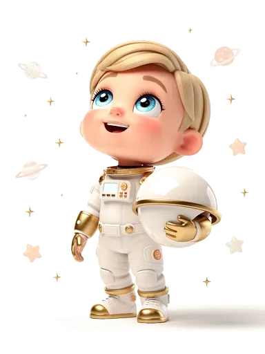 Gute Nacht Geschichte Charakter — Astronaut