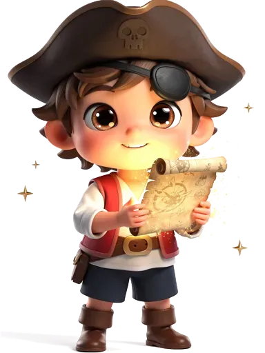 Kindergeschichte Charakter — Pirat